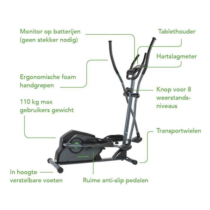 TUNTURI Cardio Fit elliptische fiets - Crosstrainer C30
