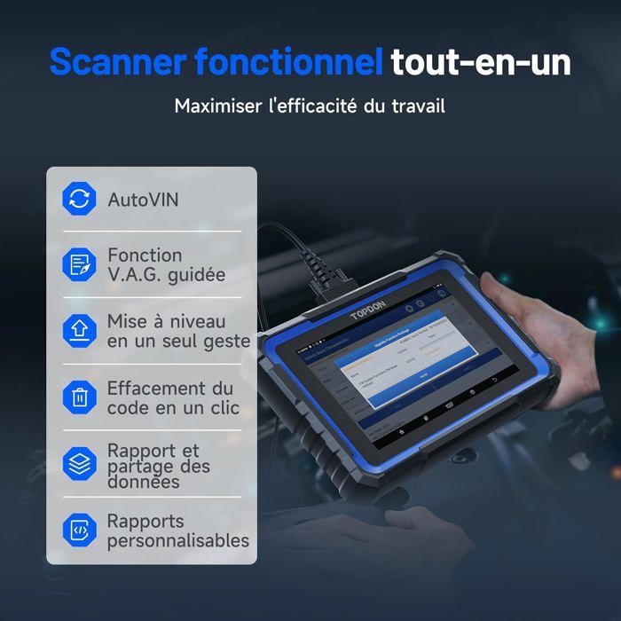 TOPDON Phoenix Nano Ferramenta de Diagnóstico Automotivo Multimarca, Codificação de ECU, Controle Bidirecional, Mais de 32 Funções de Reset