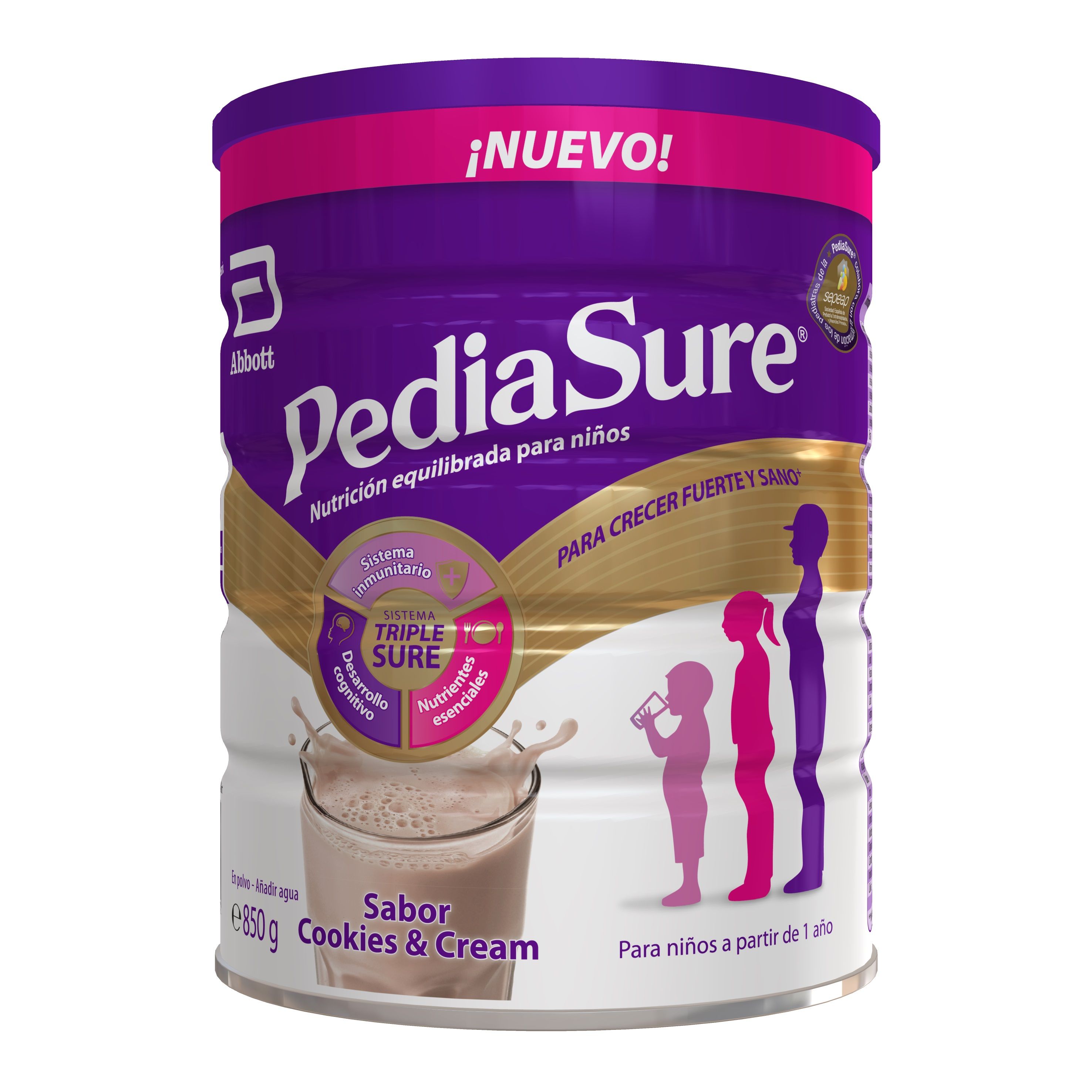 „PediaSure“ subalansuota mityba vaikams, sausainių ir grietinėlės skonio, kūdikių ir mažylių mityba.