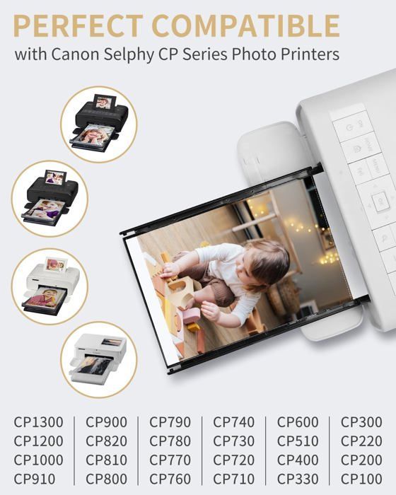 Compatibele Canon Selphy CP1300 CP1200 CP1000 CP910 CP800 CP810 KP-108IN 3115B001(AA) cartridge fotopapier voor Canon Selphy CP