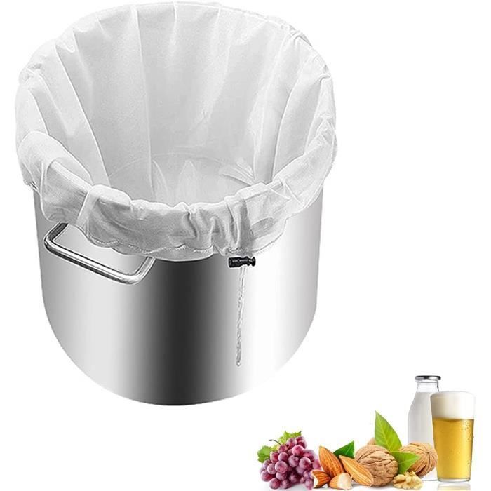 Bolsa de filtro para cerveza, bolsa de filtro apta para alimentos, bolsa de filtro reutilizable, bolsas para elaboración de alimentos, bolsa de malla con cordón para leche