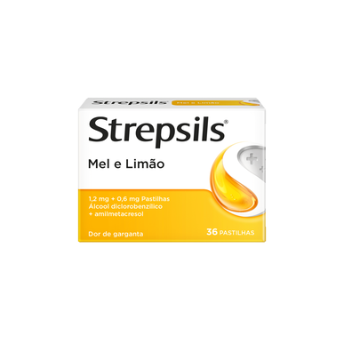 Strepsils Hunaja ja Sitruuna Kurkkukipu 36 Imeskelytablettia