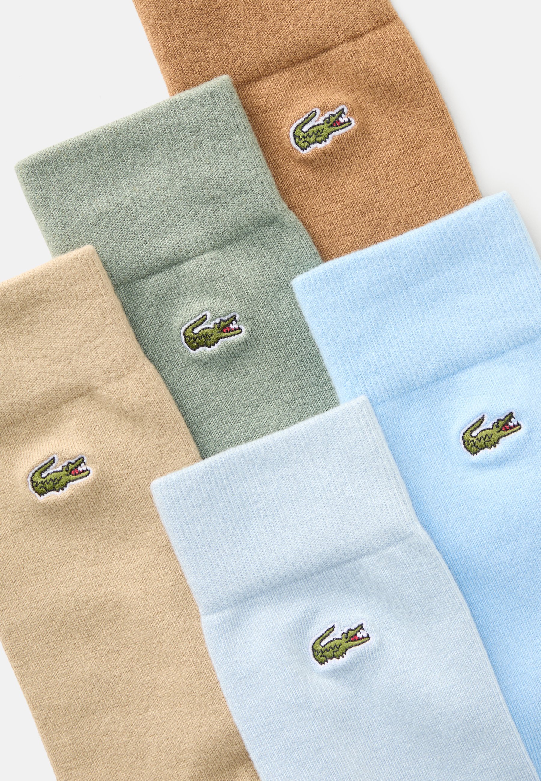 Lot de 5 chaussettes Lacoste - marron datte/vieillaise/thym/vue d'ensemble/rill