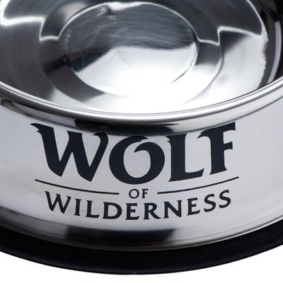 Wolf of Wilderness Edelstahl-Hundenapf mit rutschfester Oberfläche