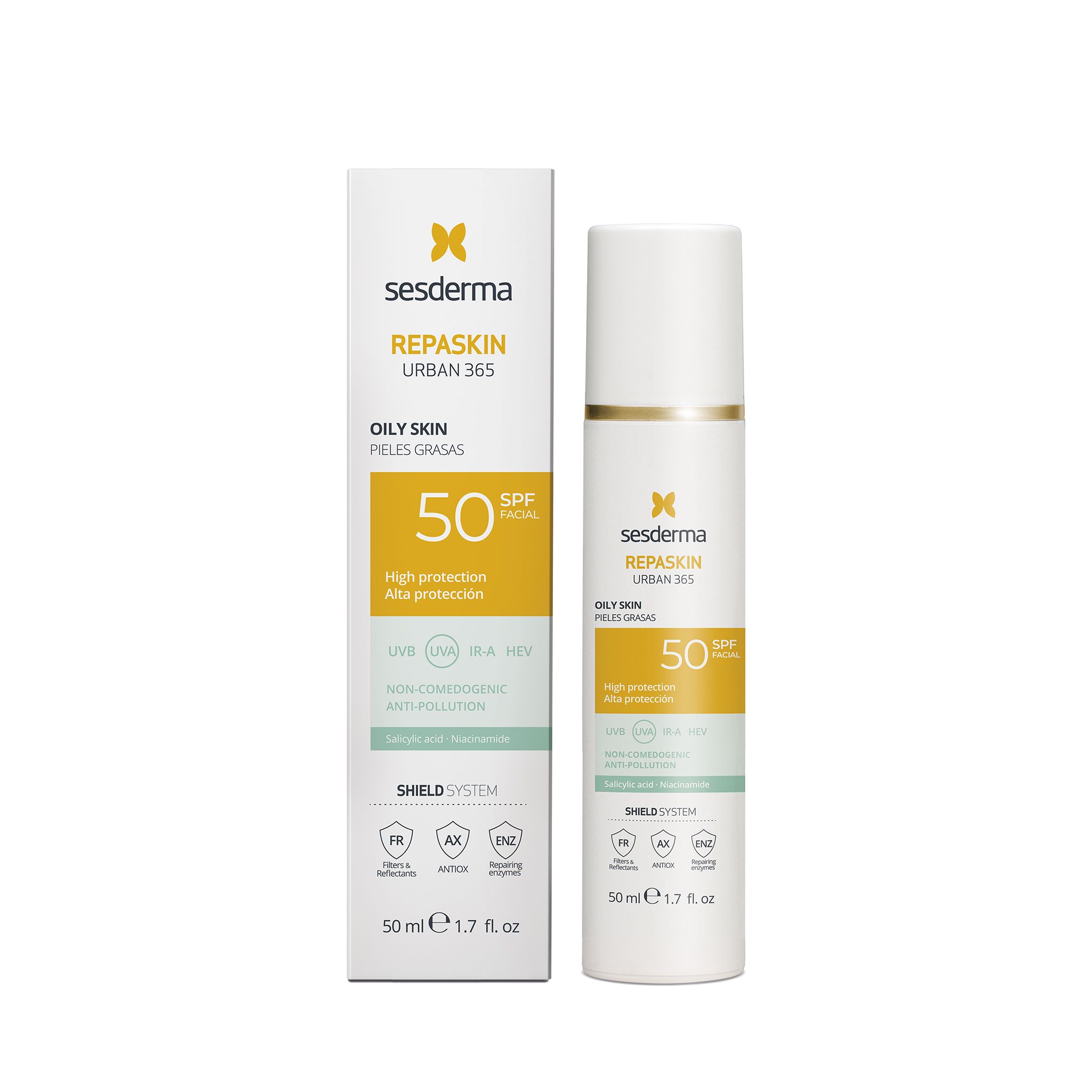 Репаскин Урбан 365 крема за сунчање лица за масну кожу SPF 50 Заштита од сунца из апотеке