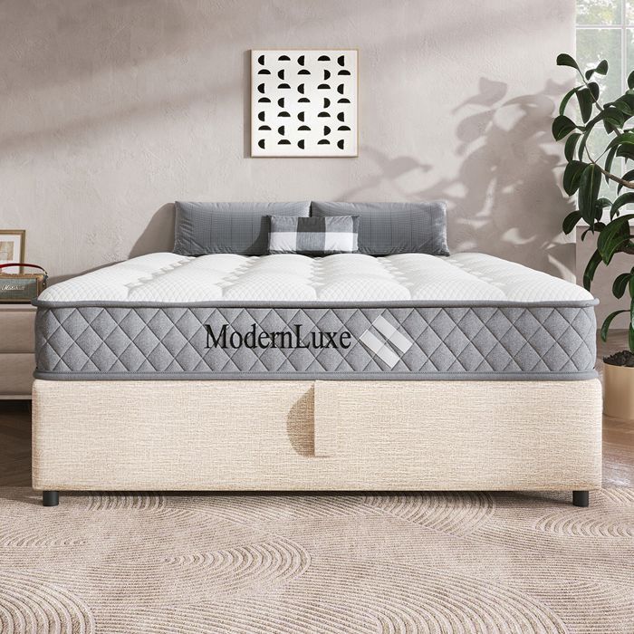 Orthopedic mattress 160x200 cm cold foam springs 7 zones H3 (medium) 20 cm