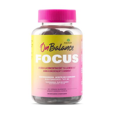 Aquilea On Balance Focus Ashwagandha -karkit keskittymis- ja muistiteholle, 60 karkkia.