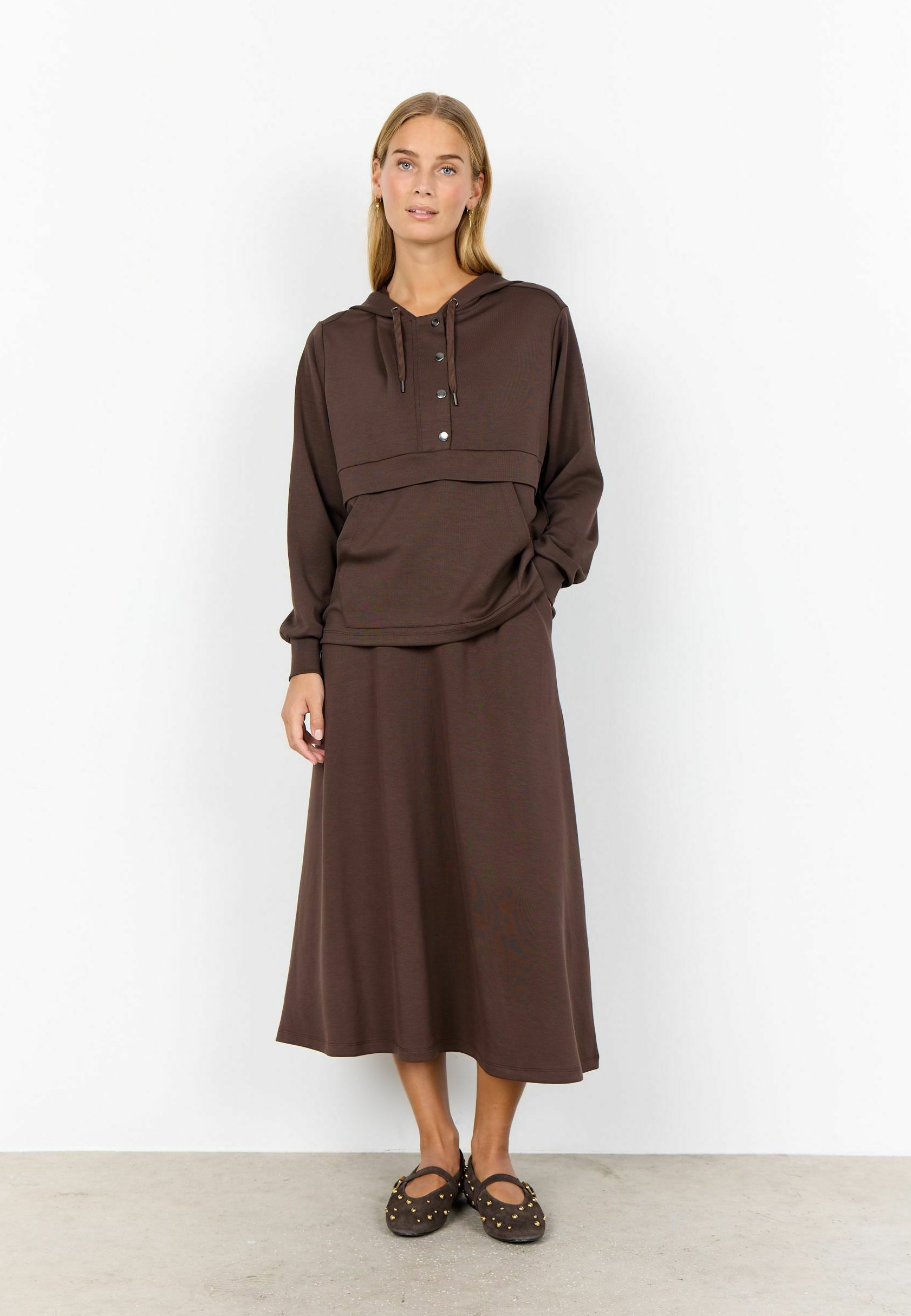 Soyaconcept BANU - Sweat à capuche - couleur chocolat chaud