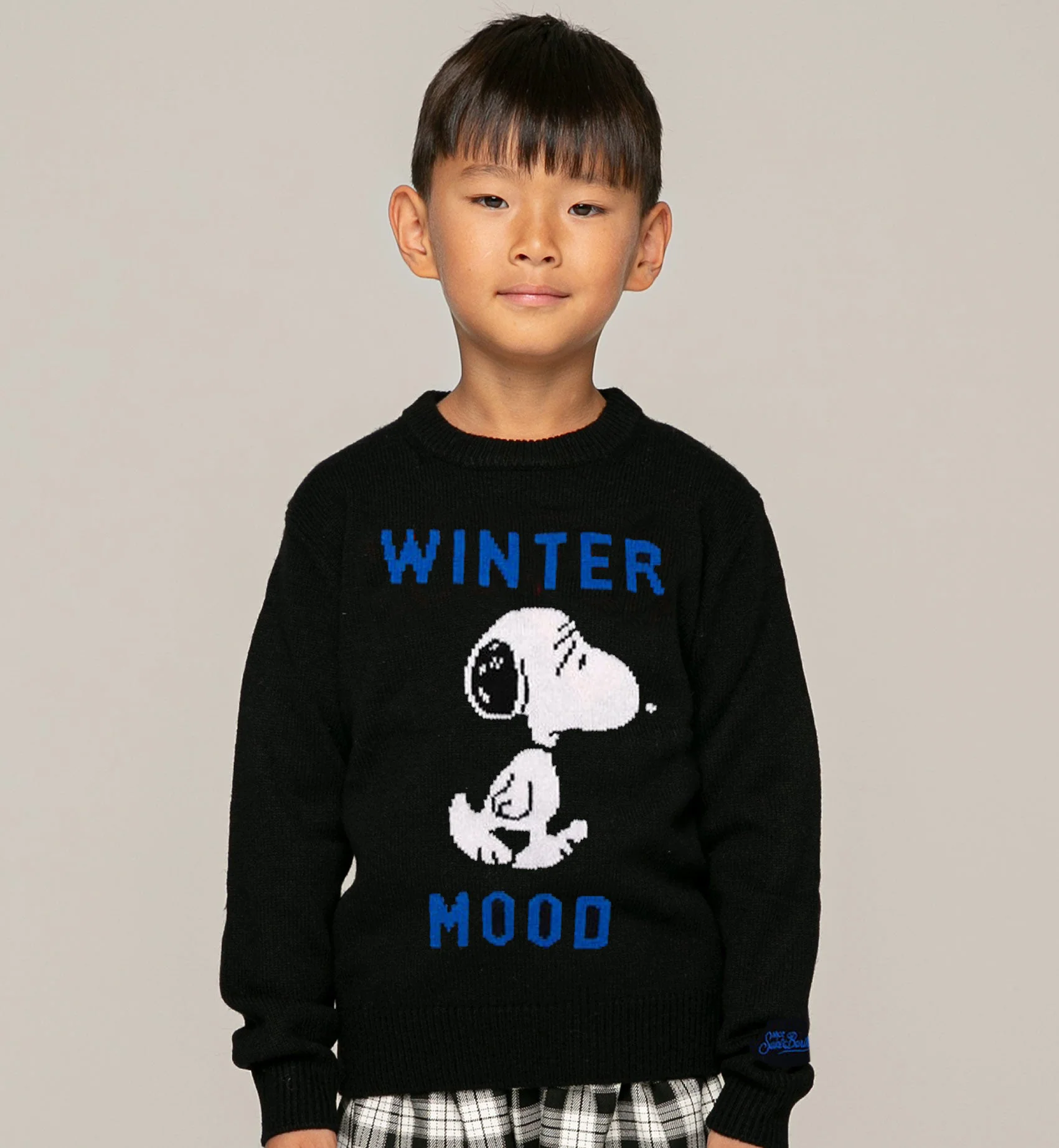 Snoopy Winter Mood marineblauwe kindertrui - Speciale editie