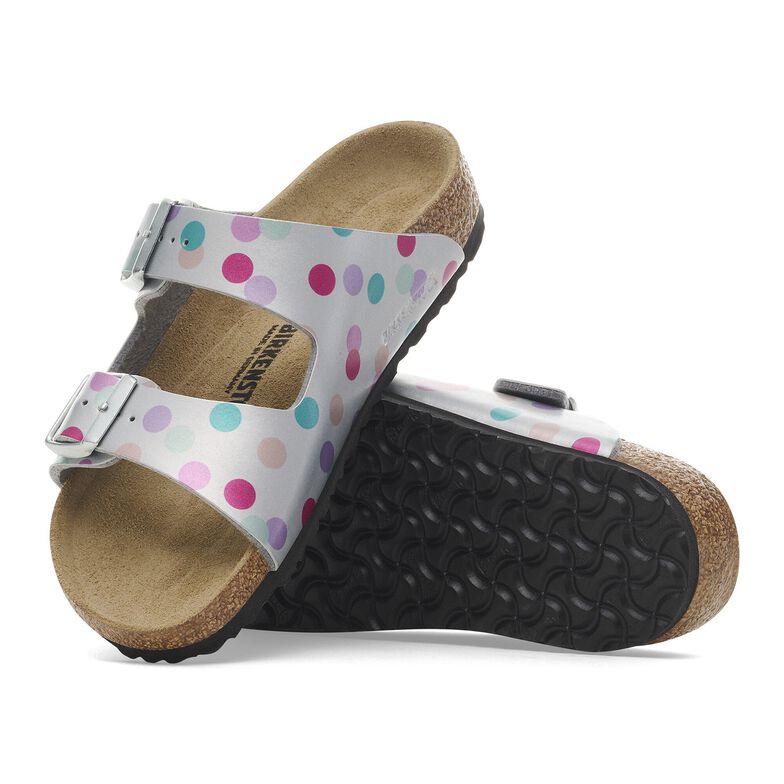 Arizona Kids Birko-Flor - Electric Metallic Dots Silver Electric Metallic Dots Silver