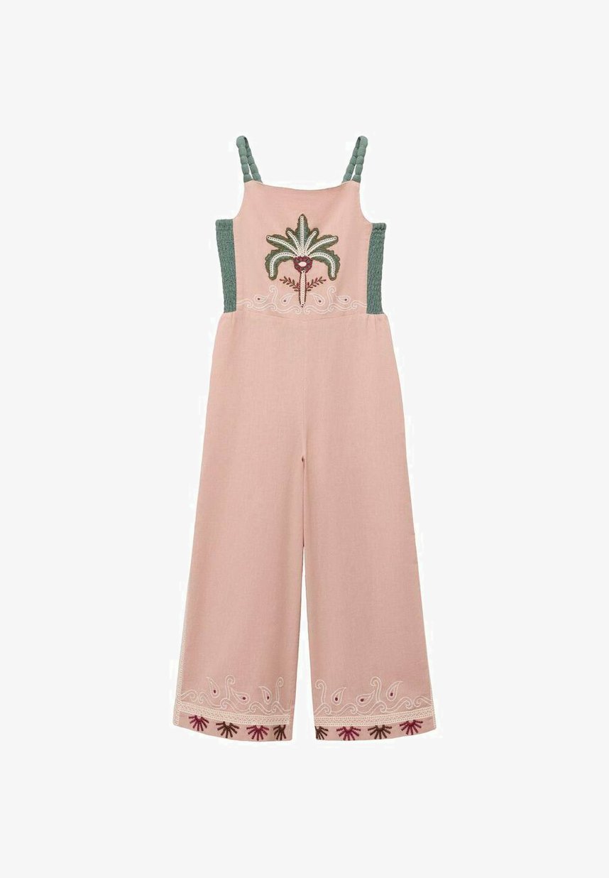 Mango Kids MET BLOEMENBORDUURSEL - Jumpsuit - pink