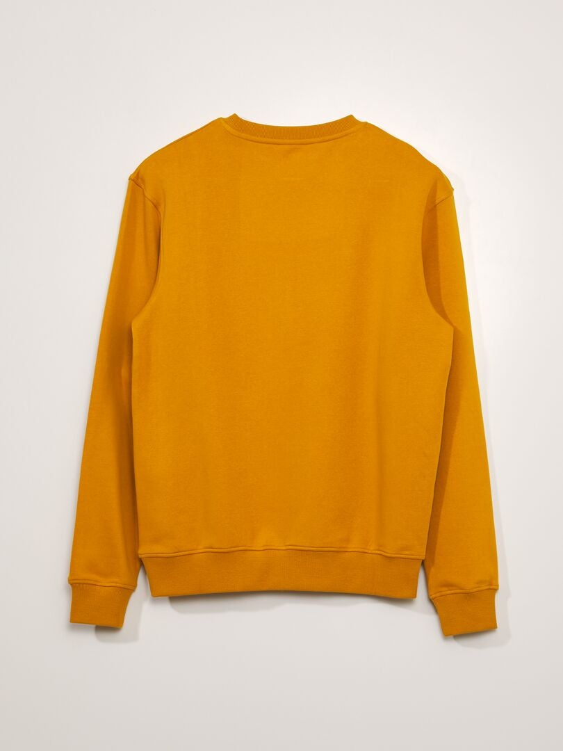 Moletom de gola redonda - AMARELO