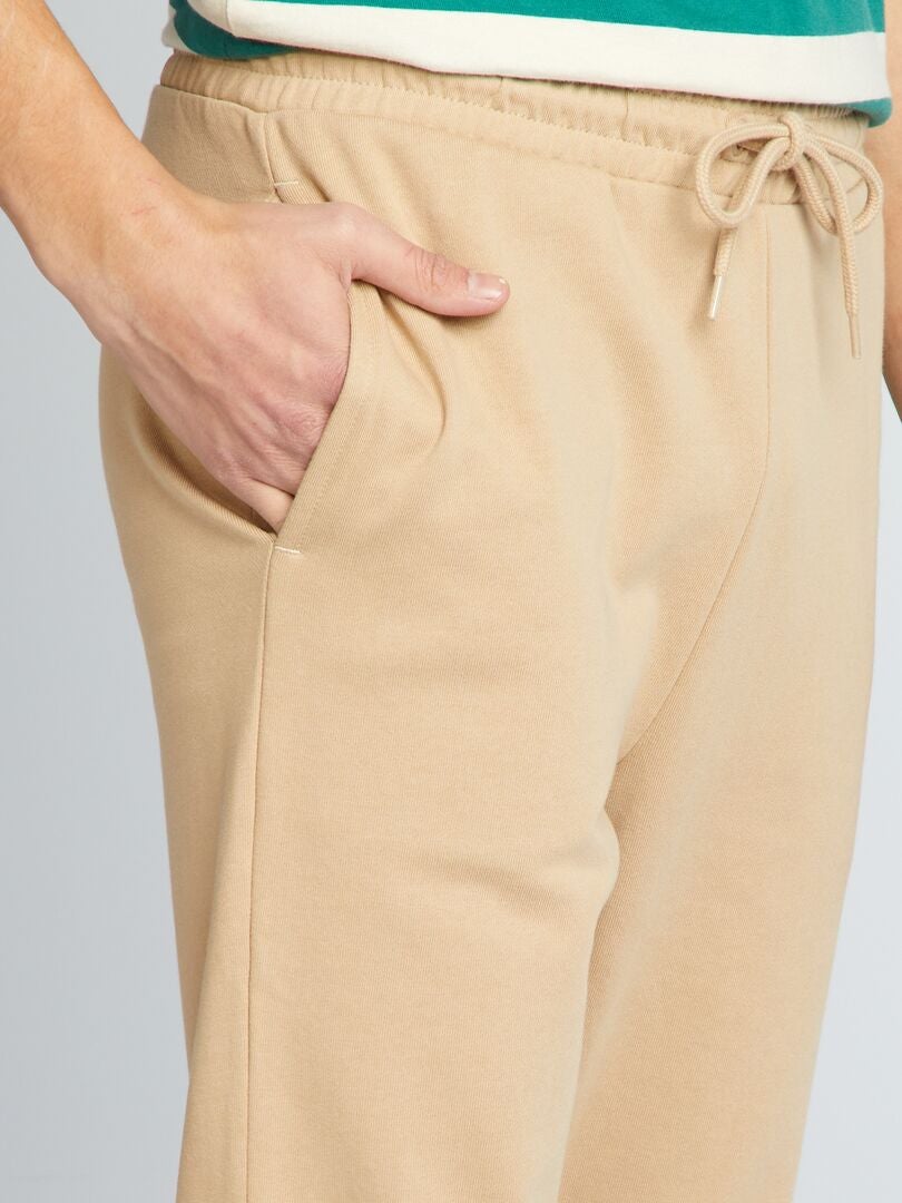 Effen joggingbroek in basic kleur - BEIGE