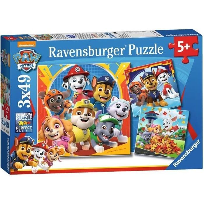 Paw Patrol Children's Puzzle Set - Ravensburger - 3 x 49 pieces - Ready to Rescue