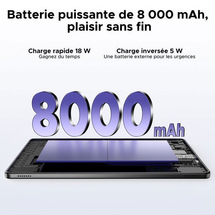 DOOGEE TAB G6+ Tablette Tactile - Android 15 Gemini AI, Unisoc T7280, Écran 11