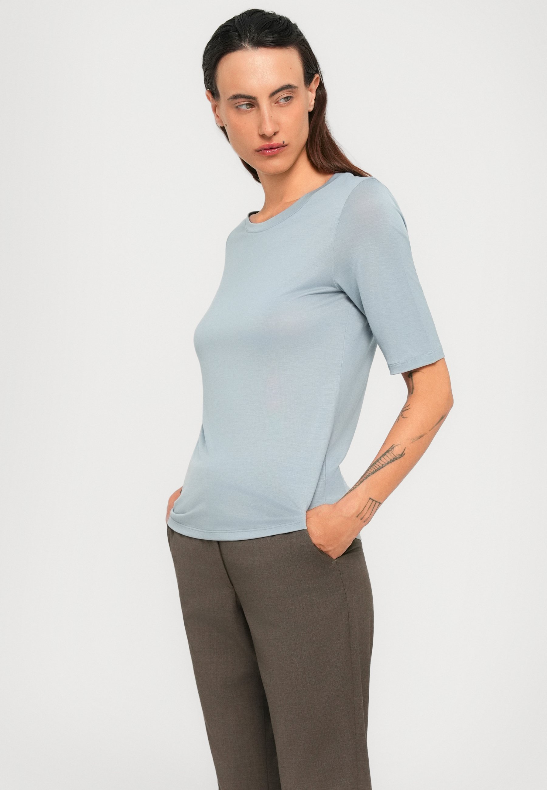 Filippa K ELENA TEE - T-shirt basic - blu nebbia