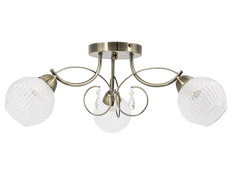 Lampa sufitowa Wenus 3-punktowa metalowa złota
