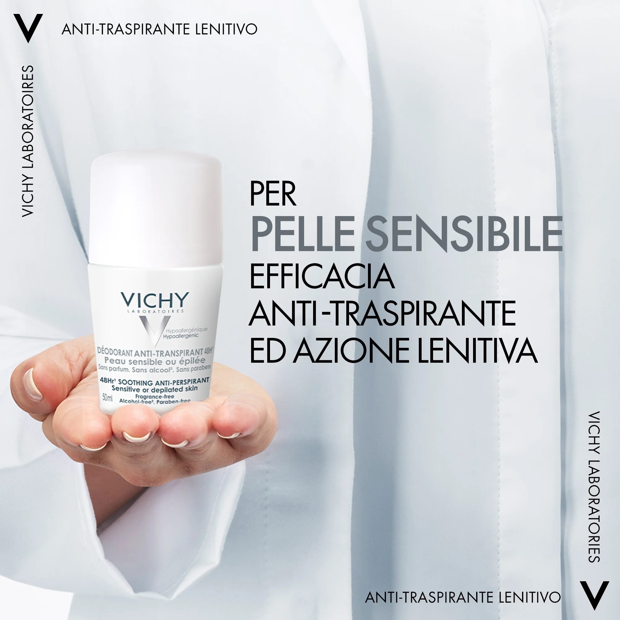 VICHY Vichy Antitranspirant-Deodorant 50 ml für empfindliche und enthaarte Haut