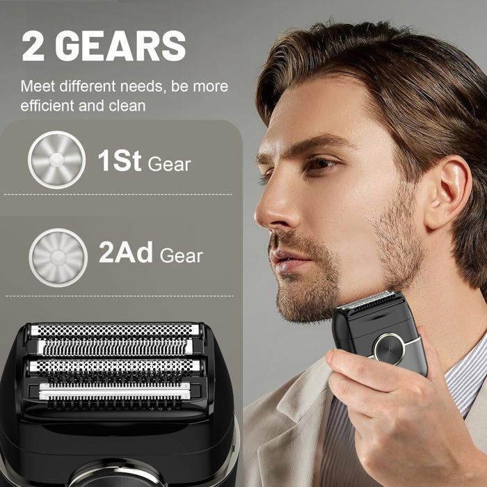 Sweker rasoir électrique pour hommes 4 lames tête flottante feuille rasoir étanche humide sec tondeuse à barbe Portable Mini rasoir