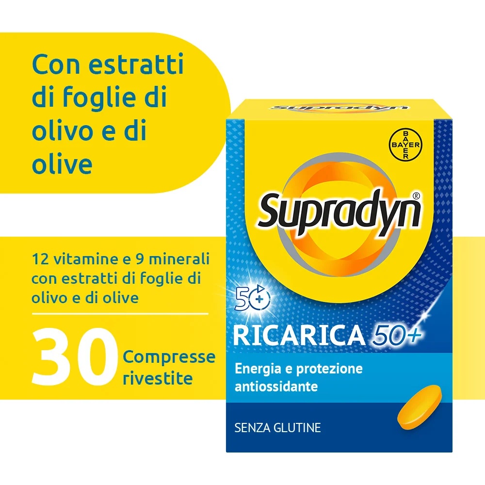 SUPRADYN Supradyn Recharge 50+ Voedingssupplement 30 tabletten Vitaminen en mineralen