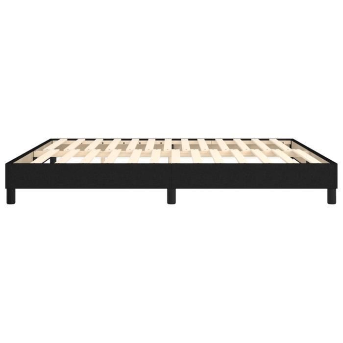 ZERODIS Spring Bed Base - Black 160x200 cm - Upholstered - Legs Included