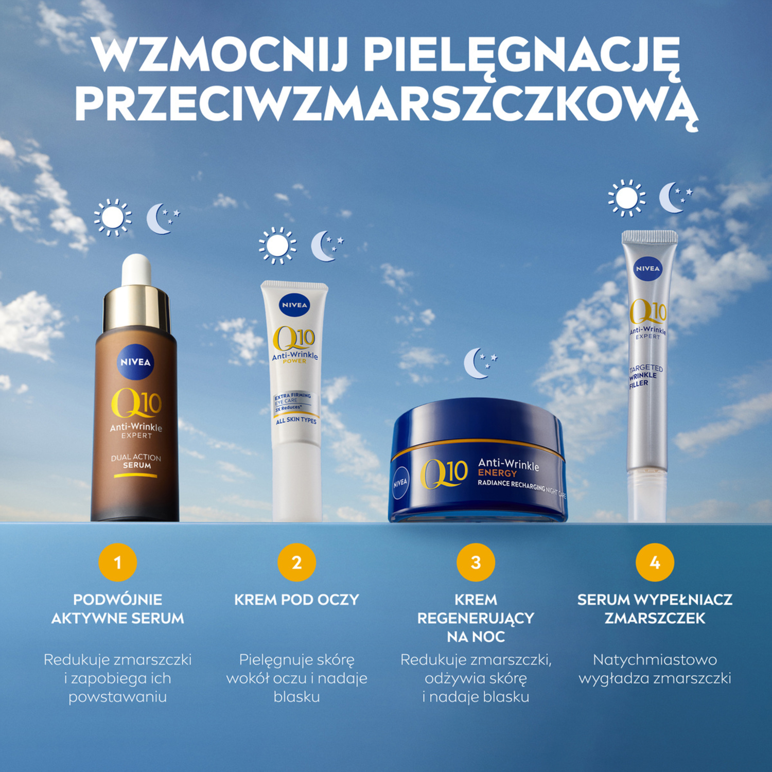 Nivea oční krém proti vráskám a zpevňující pleť 15ml Q10