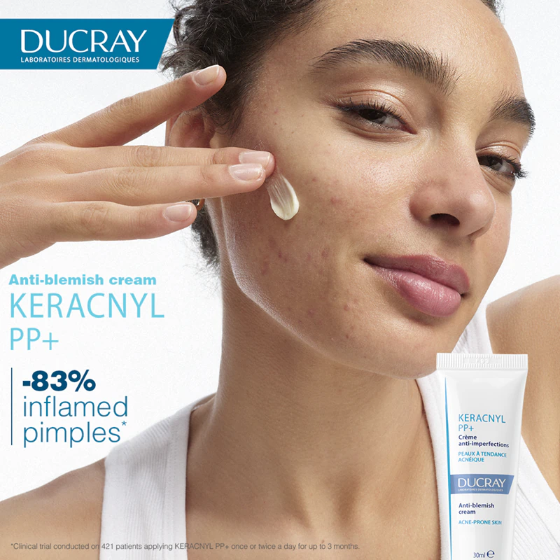Creme Ducray Keracnyl PP+ para pele com tendência acneica