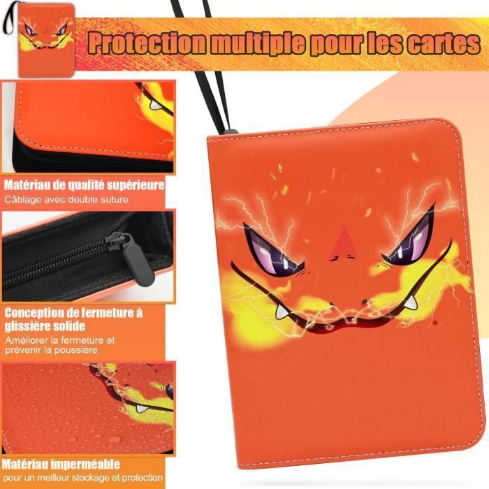 Pasta para Cartas Colecionáveis - KENLUMO - Capacidade para 480 cartas - 60 páginas - Laranja