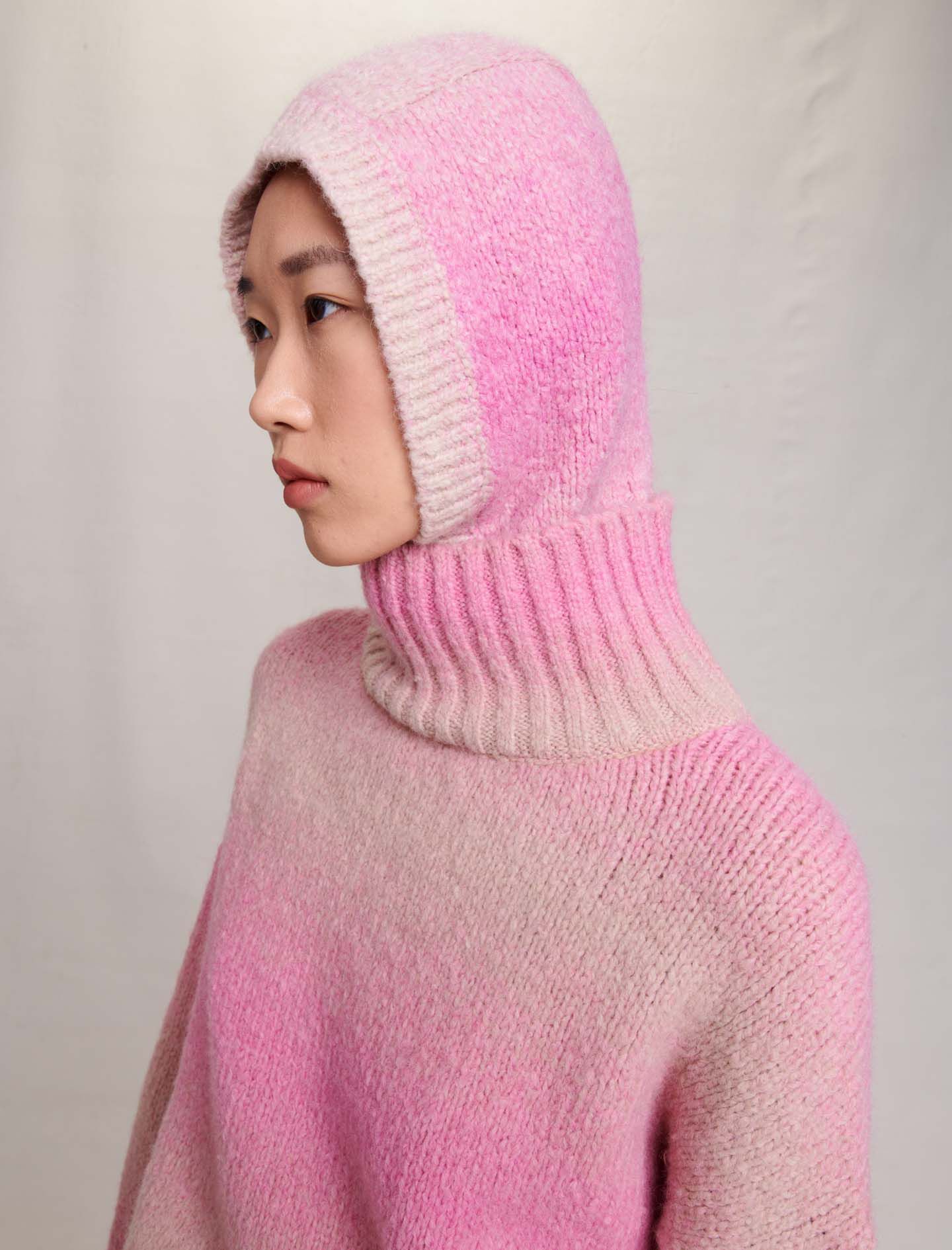 Gebreide bivakmuts - Roze
