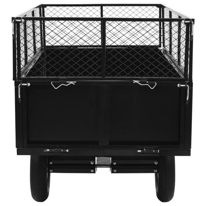 Remolque basculante - Omabeta - 300 kg - Acero - 153 x 77 x 103 cm - Negro
