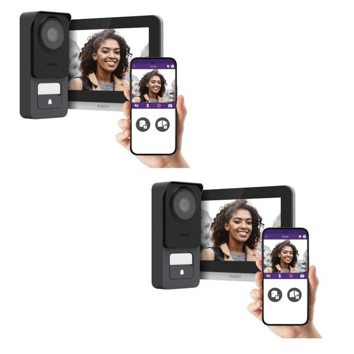 Lot de 2 visiophones filaire connecté Philips WE Connect 3