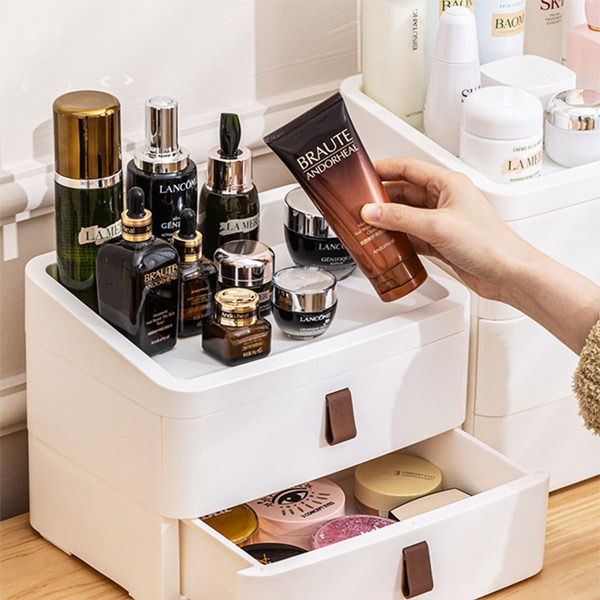 Organizador de almacenamiento de escritorio de plástico Livingandhome