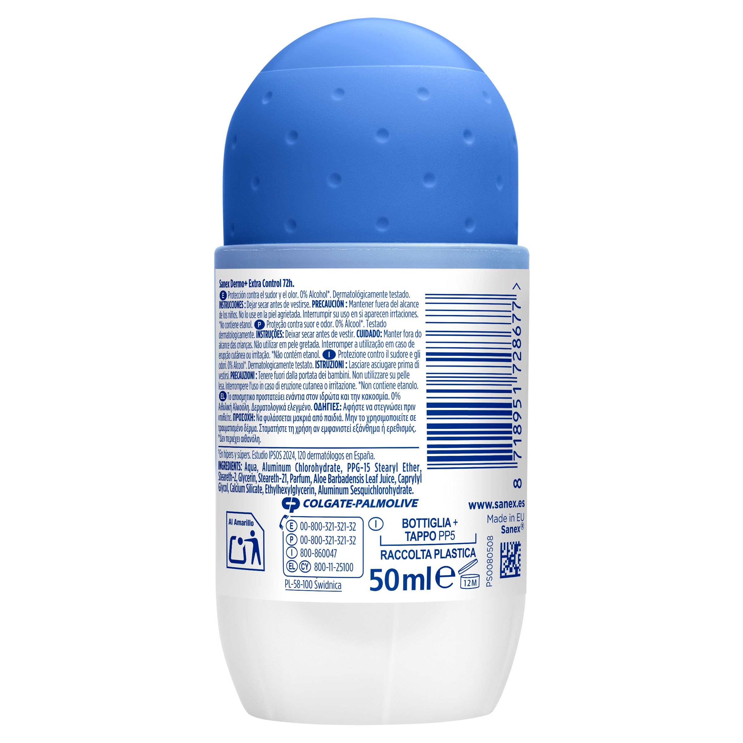 Dermo Extra Control 72h antiperspirant roll-on dezodorans Roll-on dezodoransi