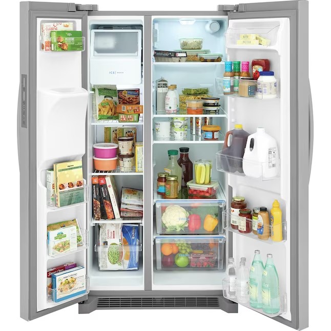 Ψυγείο Frigidaire Side-by-Side 25,6 κυβικών ποδιών με παγομηχανή (ανοξείδωτο ατσάλι ανθεκτικό στα δακτυλικά αποτυπώματα) ENERGY STAR