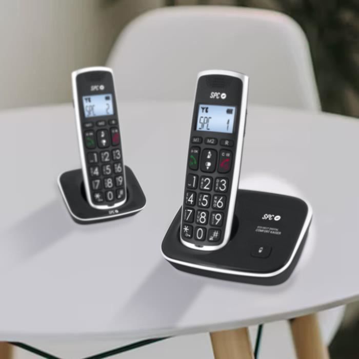 SPC 7609N DECT DUO Phone with Large Buttons, AG20 ID LCD E