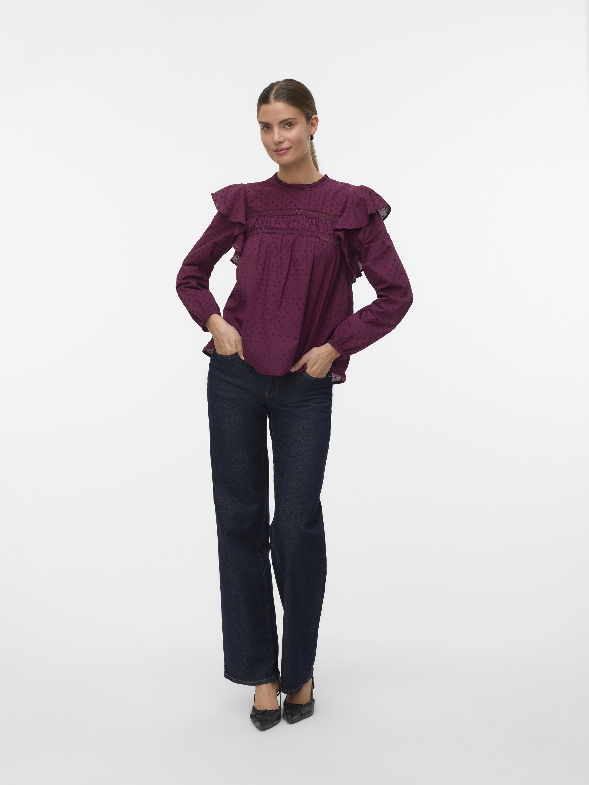 Vero Moda VMTRINE - Blouse - winetasting