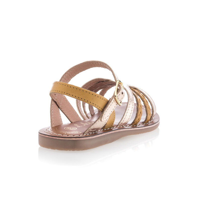 Sandalias amarillas para niña / Zapatos de punta abierta