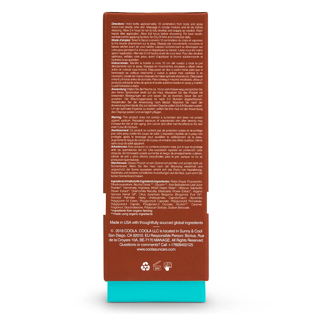 Coola Sunless Tan Dry Oil Mist