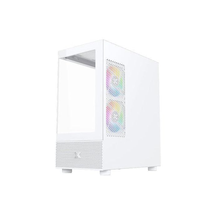 PC-chassi (utan nätaggregat) - XIGMATEK - Alphard M Arctic - Minitorn - M-ATX formfaktor - 4x120mm A-RGB - Vit