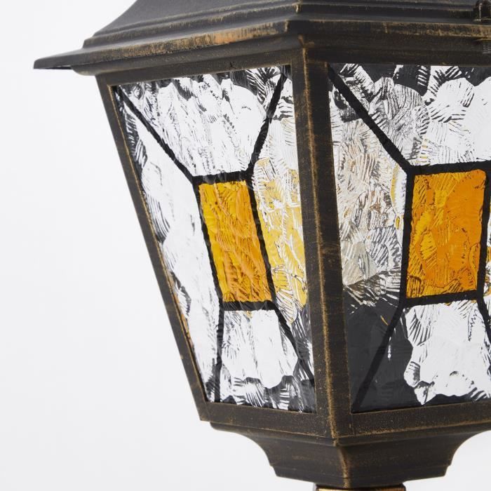 JANEL outdoor bollard - BRILLIANT - black gold - metal/glass - E27 max 60W - IP44