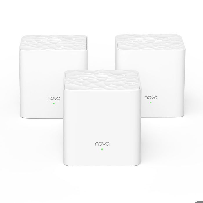 Sistema Mesh TENDA AC1200, copertura di 300 m², sostituisce ripetitori/router/adattatori Powerline, facile installazione Wi-Fi Mesh, cubi Nova MW3-3