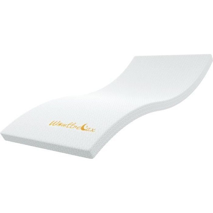 Cubrecolchón de 140x190 cm - WOWTTRELAX Topper - Espuma viscoelástica - 6 cm de grosor - Funda extraíble y lavable - Hipoalergénico