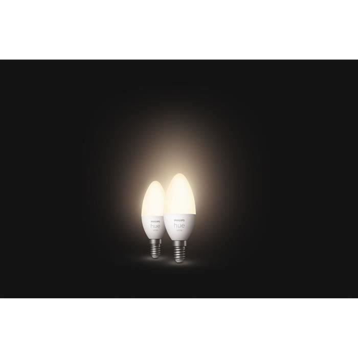 Bombillas inteligentes Philips Hue HW de 5,5 W con casquillo E14 (x2)