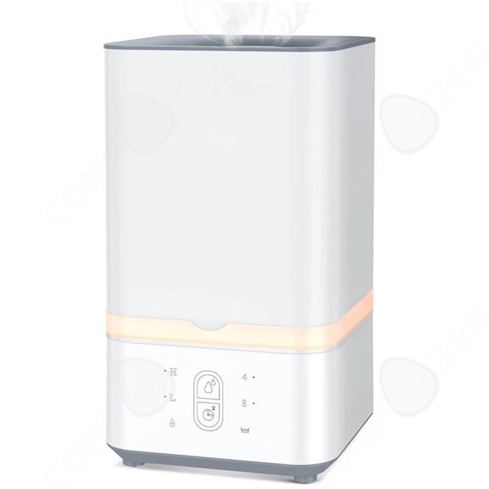 Humidificador de aire C 220v, depósito de agua de 6L, 2 velocidades, 6 LED, USB, doble toque, protección contra quemaduras en seco, difusor de aceites.