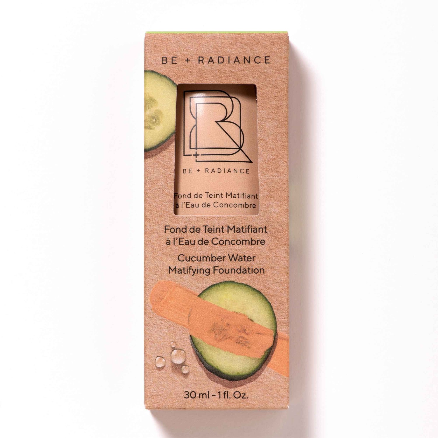 BE + Radiance Fond de Teint Matifiant à l'Eau de Concombre N°08