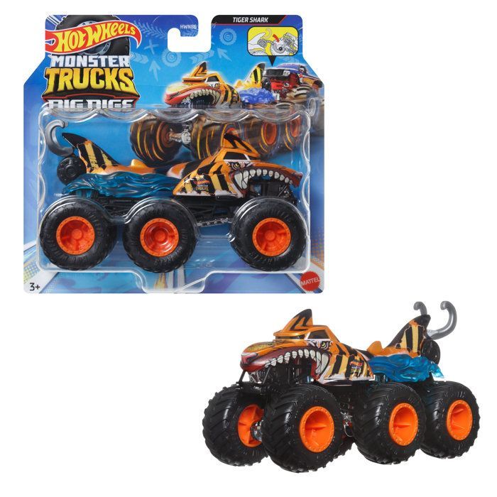 Voiture - Hot Wheels - Monster Trucks - Assortiment 1/64 - Multicolore - 6 roues