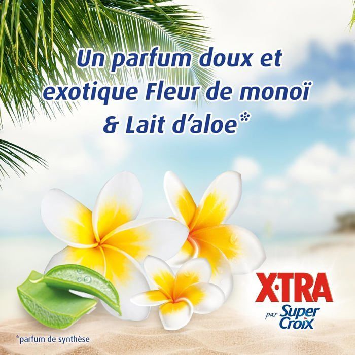 Vloeibaar wasmiddel - Super Croix - Bora Bora - Monoi bloemen & aloë vera melk - 252 wasbeurten