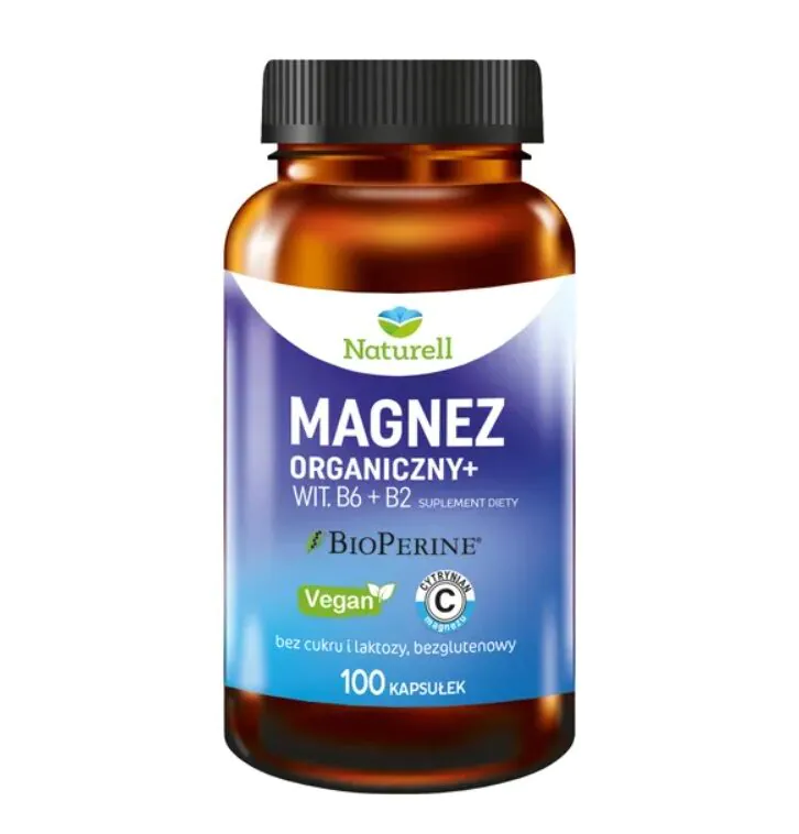 Naturell Magnez Organiczny+ 100 kapsułek