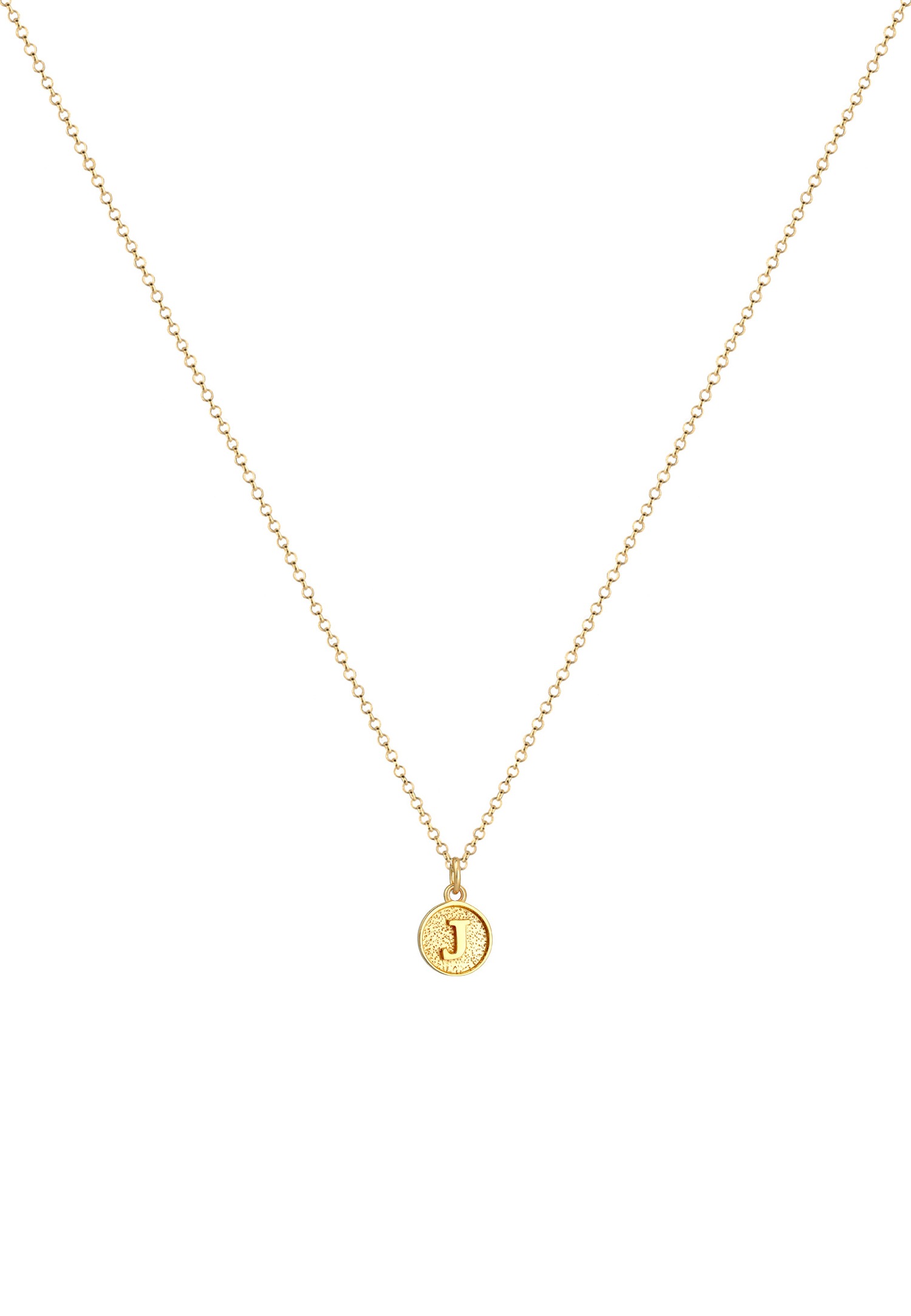 Elli Femme Lettre J Initiales des Plaquettes de Base en Argent Sterling 925