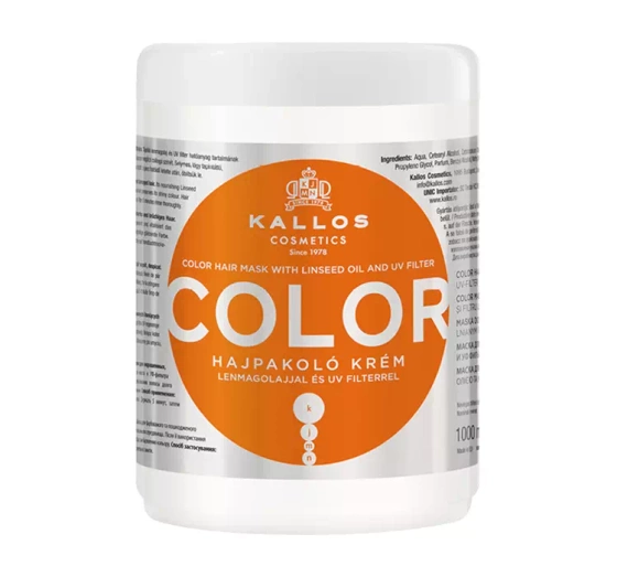 KALLOS KJMN COLOR MASKA DO WŁOSÓW FARBOWANYCH 1000ML